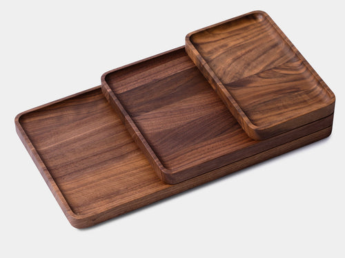 Walnut catchall tray set – image 2
