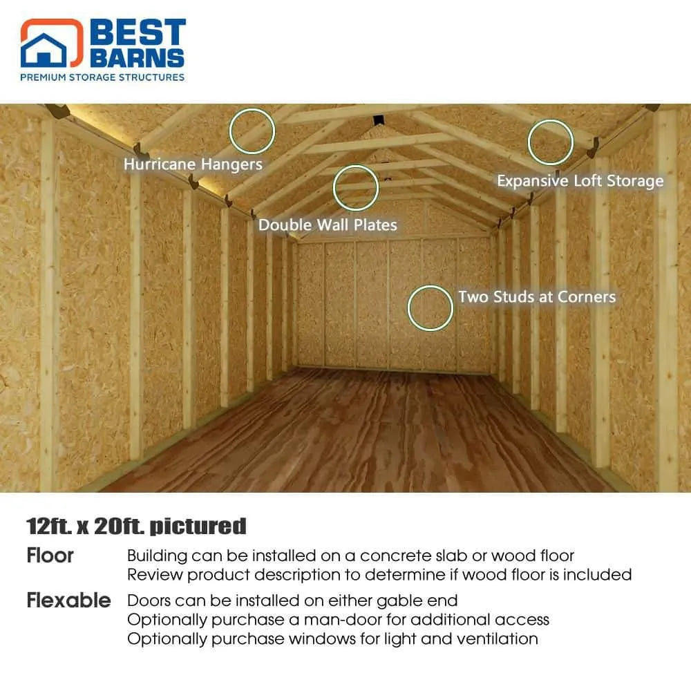 Best Barns Sierra 12×24 Wood Garage Kit