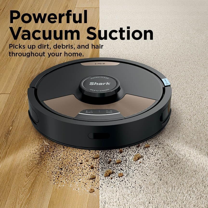 Shark Matrix Plus Robot Vacuum and Mop – Sonic Mopping with HEPA Self-Empty Base & 30-Day Capacity – UR2650WS