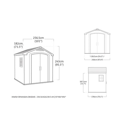 Keter Factor Shed 8x6ft – Brown