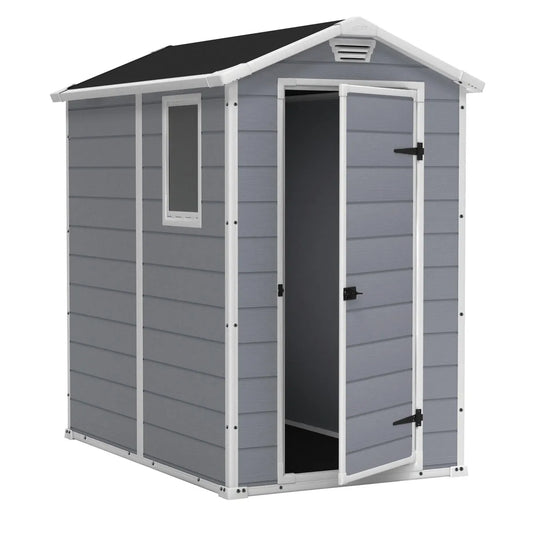 Keter Manor 4 ft. W x 6 ft. D Apex Outdoor Garden Shed
