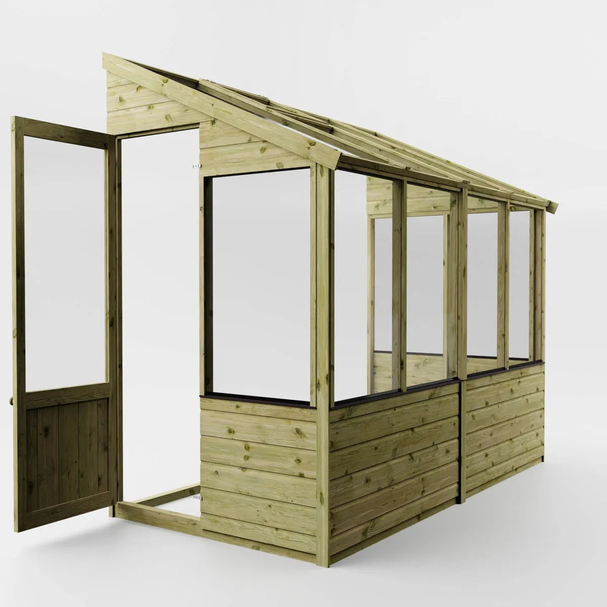Mercia 8 x 4ft Traditional Lean Too Greenhouse