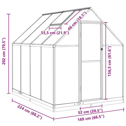 7.5 Ft W x 5.5 Ft D Greenhouse