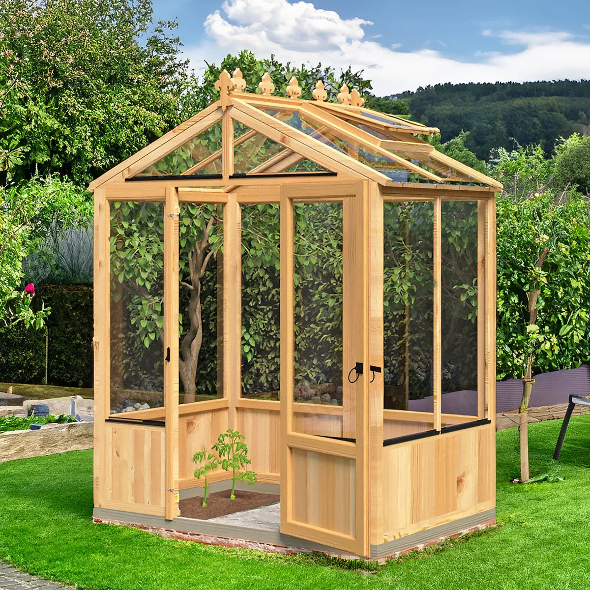 6 Ft W x 4 Ft D Holkham Greenhouse