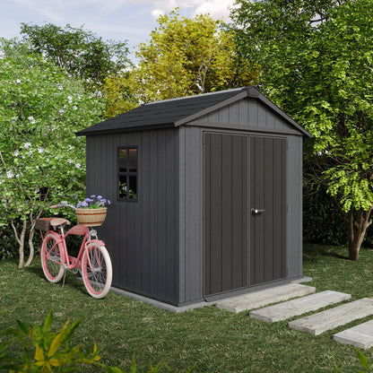 Keter Newton 7 ft. W x 7 ft. D Apex Outdoor Garden Shed