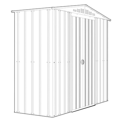 Globel 8 X 3 Apex Metal Shed