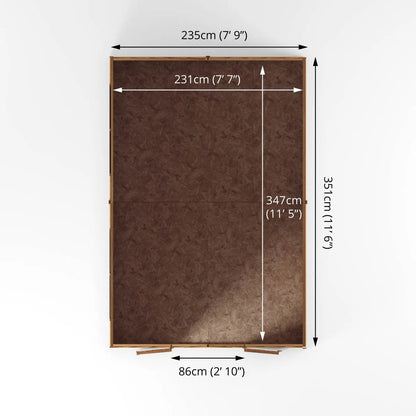 Mercia 12 x 8ft Overlap Apex Shed