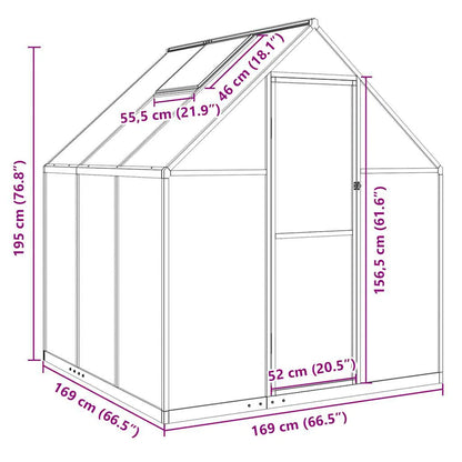 Chandice 5.5 Ft W x 5.5 Ft D Greenhouse