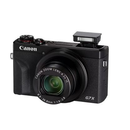Canon PowerShot G7 X Mark III Black – 20.1MP, 4K Video, Vlogging Camera with Flip Screen