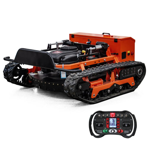 Deepkron 800mm Remote Control Brushless 608cc Gas Robot Lawn Mower Tank Tracks 50 Slope