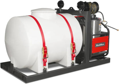 4000 PSI 4 GPM HONDA E-Start Engine Hot Water Pressure Washer Skid Mounted with 245 Gal Tank, HPW40HBT