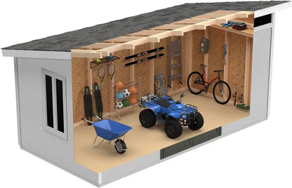 Brighton Wood Storage Shed Size – 16 x 8