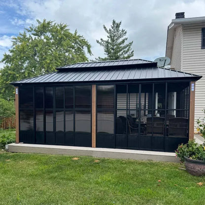 PURPLE LEAF Sunroom Hardtop Gazebo Luxurious Outdoor Living Space