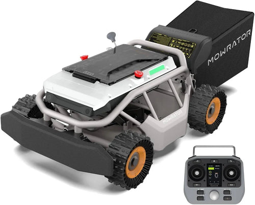 Mowrator S1 4WD 18Ah Remote Control Lawn Mower 21″ Mow, Vac and Plow Bundle