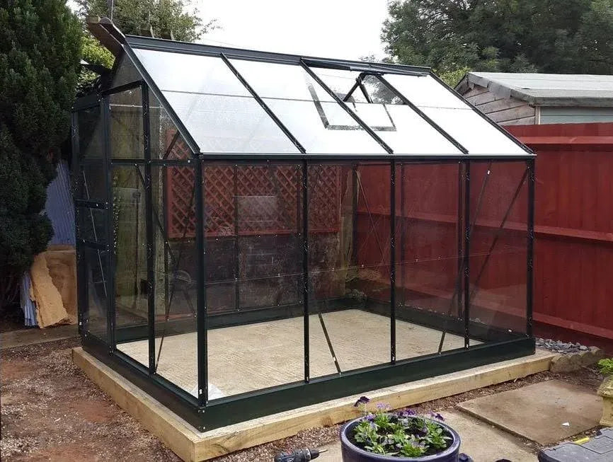 6×10 Halls Popular Green Greenhouse – 3mm Toughened Glass