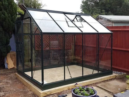 6×10 Halls Popular Green Greenhouse – 3mm Toughened Glass