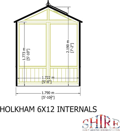 Shire Holkham 6 x 12 ft Greenhouse