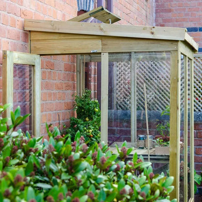 Hartwood 4′ x 4′ Dale Lean-To Wooden Greenhouse