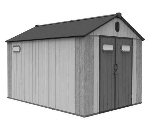 Outdoor Resin Storage Shed Waterproof Plastic Garden Shed with Lockable Door